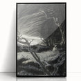 Gothic Wall Art - Mysterious Night Scene with Sleeping Figure in Dark Decor