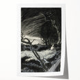 Gothic Wall Art - Mysterious Night Scene with Sleeping Figure in Dark Decor