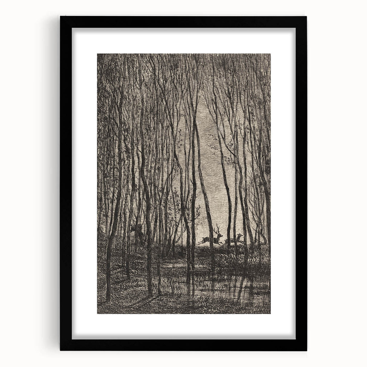 Enchanted Forest Scene - Mysterious Gothic Woodland Art Print
