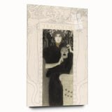Gothic Wall Art - Tragic Mask and Woman in Vintage Gothic Fantasy Print