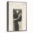 Gothic Wall Art - Tragic Mask and Woman in Vintage Gothic Fantasy Print