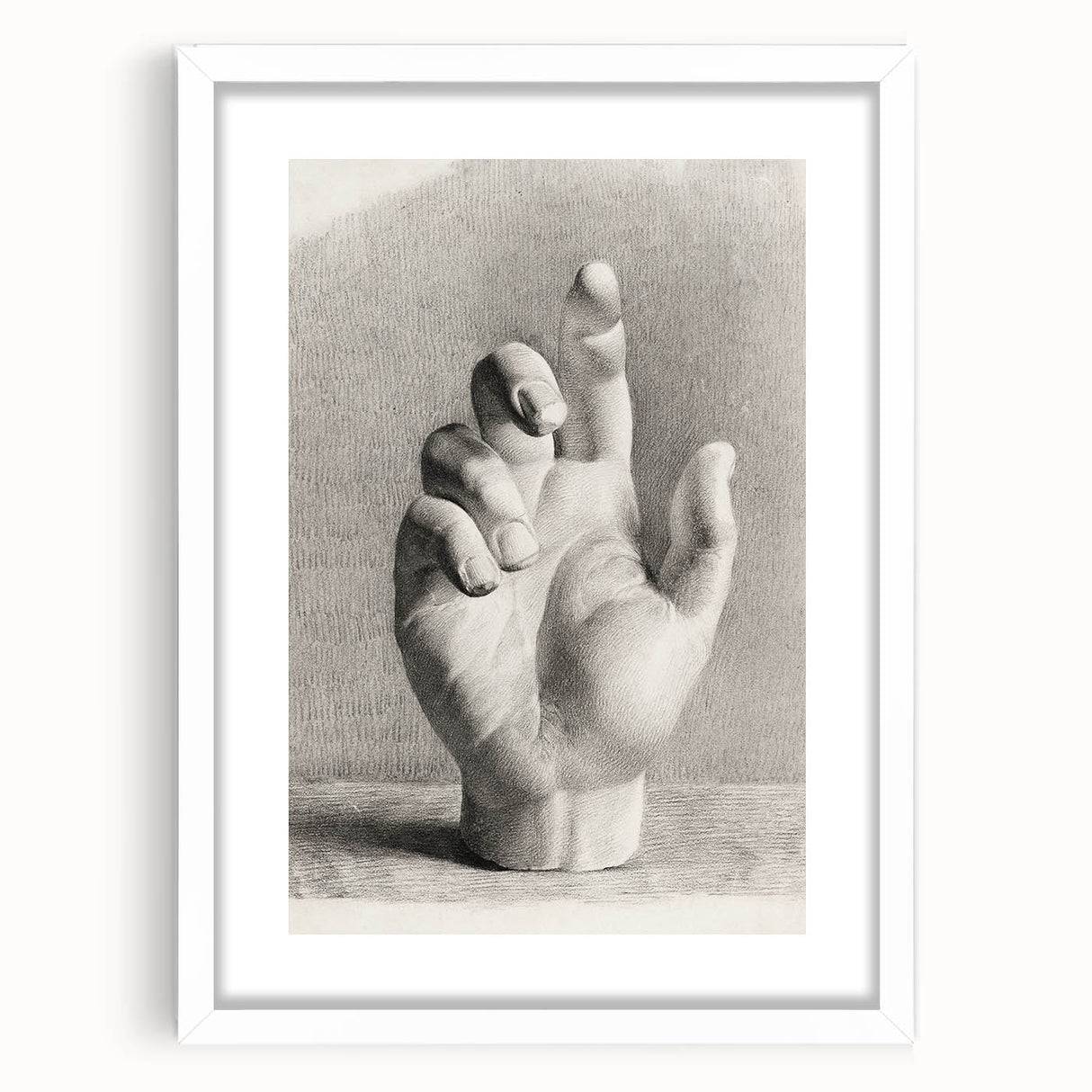 Vintage Gothic Prints – Medieval Gothic Canvas of Mysterious Hand Sketch