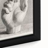 Vintage Gothic Prints – Medieval Gothic Canvas of Mysterious Hand Sketch