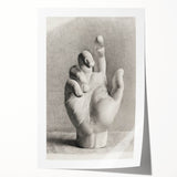Vintage Gothic Prints – Medieval Gothic Canvas of Mysterious Hand Sketch