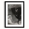 Gothic Wall Art – Vintage Gothic Print of Sphinx and Dark Figure