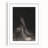 Gothic Wall Art – Dark Gothic Sketch of Feet in Shadowy Detail