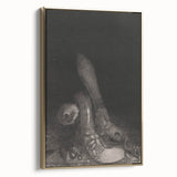 Gothic Wall Art – Dark Gothic Sketch of Feet in Shadowy Detail