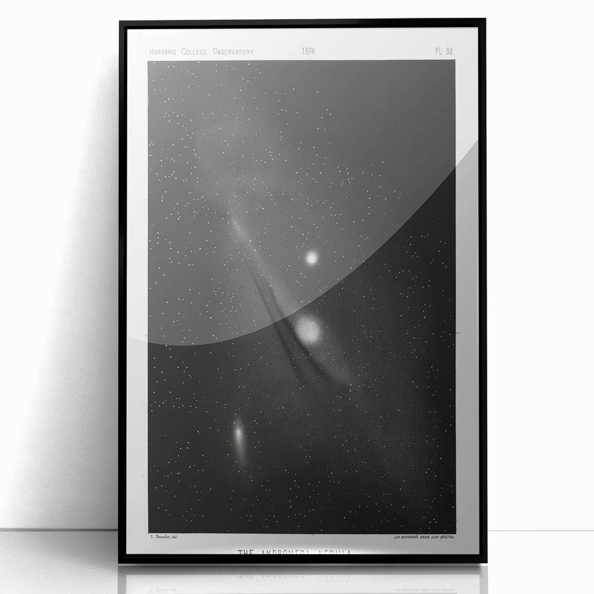 Grunge Astronomy Wall Art - Vintage Andromeda Nebula Canvas Print