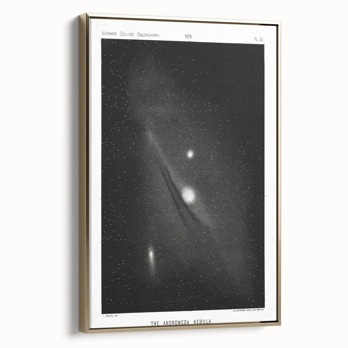 Grunge Astronomy Wall Art - Vintage Andromeda Nebula Canvas Print