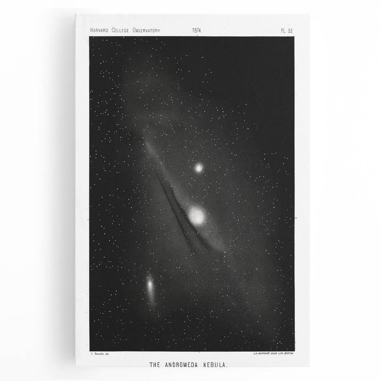Grunge Astronomy Wall Art - Vintage Andromeda Nebula Canvas Print
