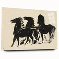 Grunge Wall Art - Abstract Horse Canvas Print for Edgy Decor