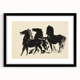 Grunge Wall Art - Abstract Horse Canvas Print for Edgy Decor
