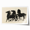 Grunge Wall Art - Abstract Horse Canvas Print for Edgy Decor