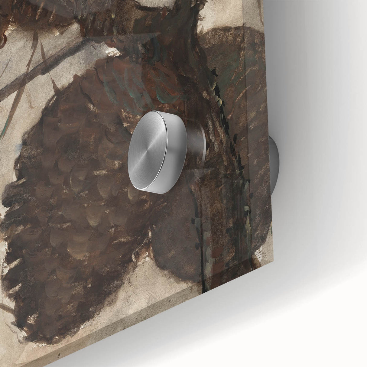 Abstract Grunge Painting - Pinecone Canvas for Rustic Modern Decor