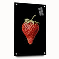 Grunge Canvas Print - Dark Strawberry Art - Vintage Grunge Aesthetic