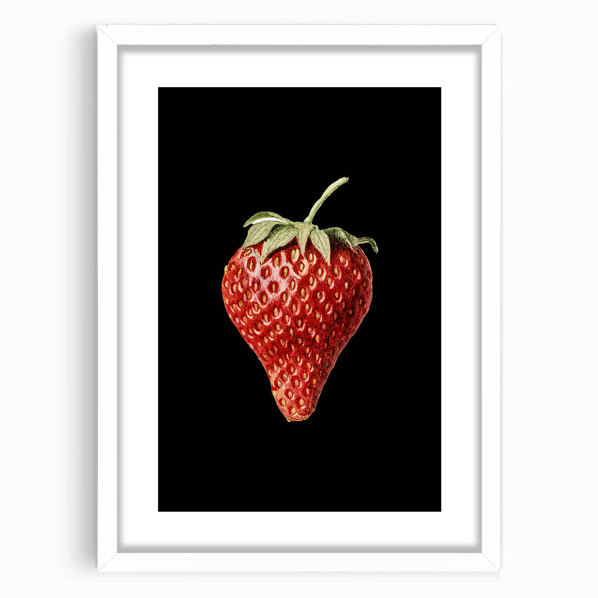 Grunge Canvas Print - Dark Strawberry Art - Vintage Grunge Aesthetic