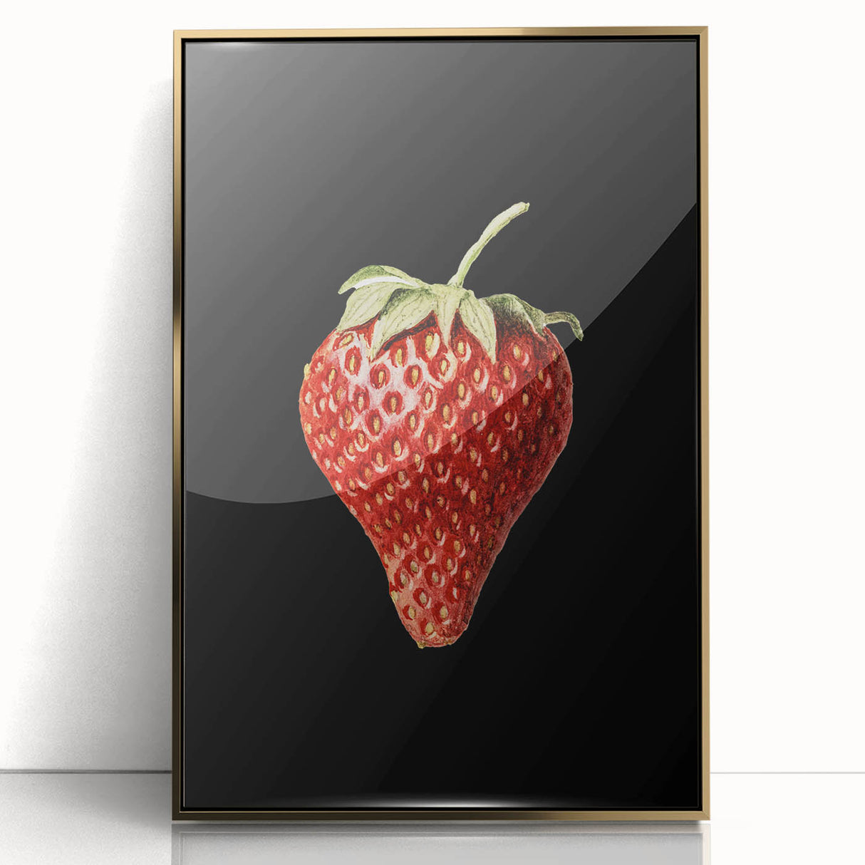 Grunge Canvas Print - Dark Strawberry Art - Vintage Grunge Aesthetic