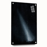 Grunge Wall Art - Starry Night Sky Print - Abstract Grunge Canvas Decor