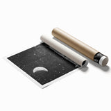 Grunge Wall Art - Cosmic Lunar Landscape Print - Space Grunge Decor