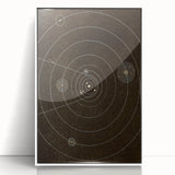 Grunge Solar System Art - Abstract Grunge Canvas Print for Urban Decor