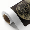 Grunge Wall Art | Abstract Grunge Moon Design | Vintage Grunge Canvas Print