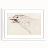 Grunge Wall Art: Abstract Eagle Sketch | Vintage Grunge Canvas Print