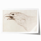 Grunge Wall Art: Abstract Eagle Sketch | Vintage Grunge Canvas Print