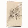 Grunge Wall Art | Vintage Grunge Bird Sketch | Abstract Grunge Aesthetic