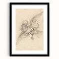 Grunge Wall Art | Vintage Grunge Bird Sketch | Abstract Grunge Aesthetic