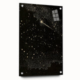 Grunge Wall Art | Vintage Cosmic Starburst Print | Abstract Grunge Art