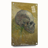Grunge Wall Art | Vintage Skull Painting | Abstract Grunge Canvas Print