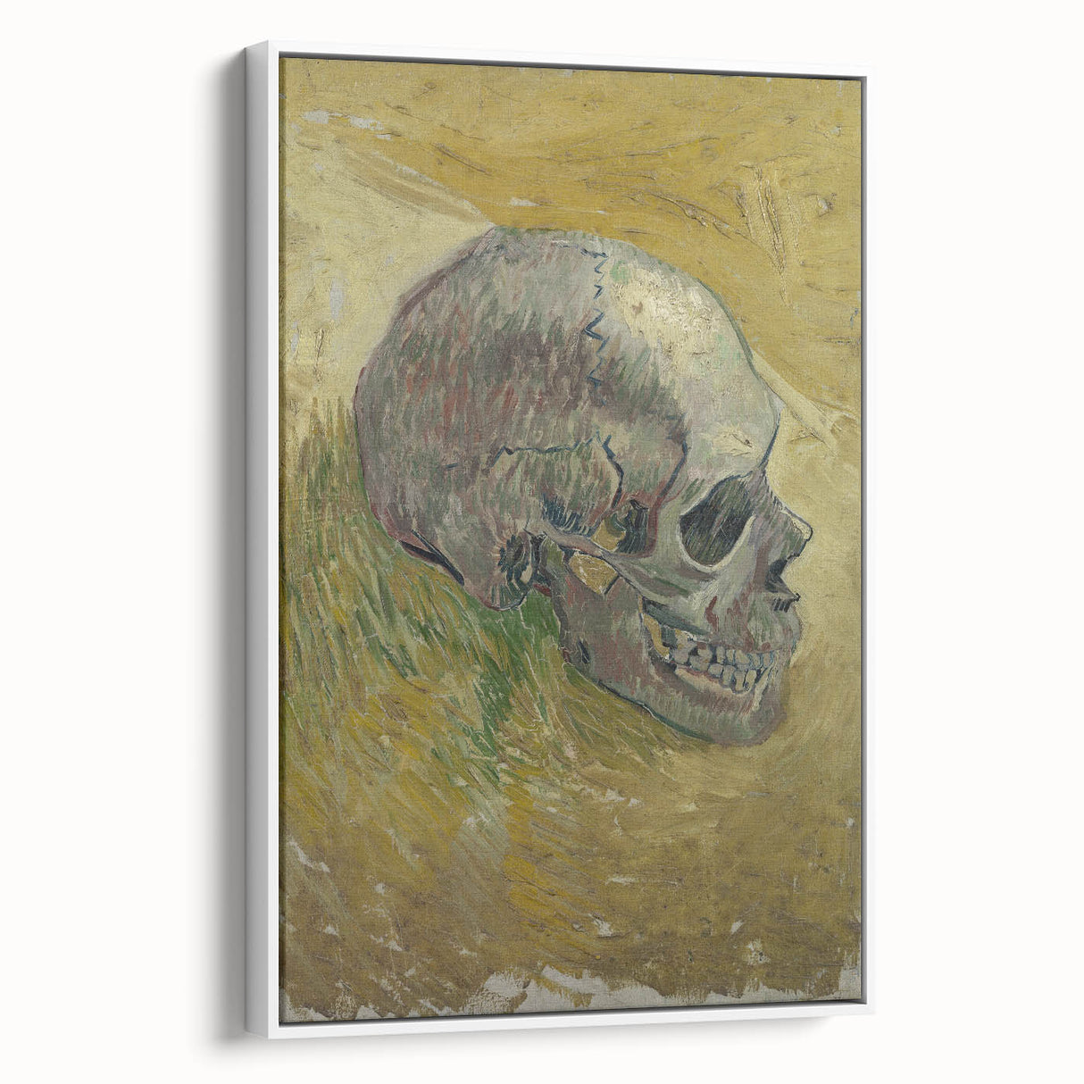 Grunge Wall Art | Vintage Skull Painting | Abstract Grunge Canvas Print