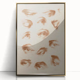 Grunge Wall Art | Vintage Eye Study Sketch | Abstract Grunge Canvas Print