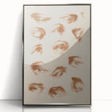 Grunge Wall Art | Vintage Eye Study Sketch | Abstract Grunge Canvas Print