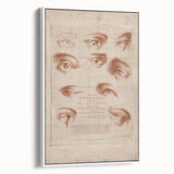 Grunge Wall Art | Vintage Eye Anatomy Study | Abstract Grunge Print