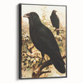 Grunge Wall Art | Vintage Raven Bird Sketch | Abstract Grunge Nature Print