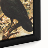 Grunge Wall Art | Vintage Raven Bird Sketch | Abstract Grunge Nature Print