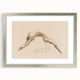 Grunge Wall Art: Abstract Figure Drawing | Vintage Grunge Canvas Print
