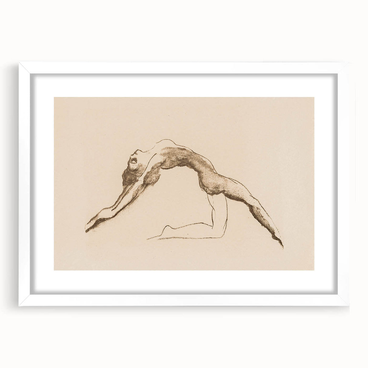 Grunge Wall Art: Abstract Figure Drawing | Vintage Grunge Canvas Print