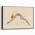 Grunge Wall Art: Abstract Figure Drawing | Vintage Grunge Canvas Print