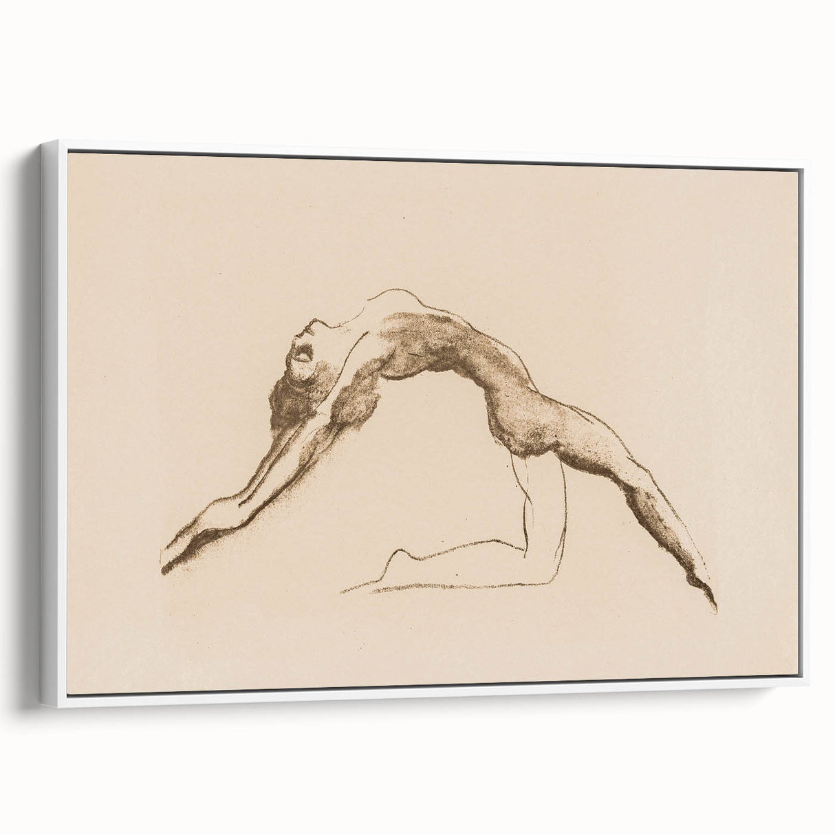 Grunge Wall Art: Abstract Figure Drawing | Vintage Grunge Canvas Print