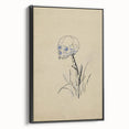 Grunge Wall Art | Vintage Skull on Stick Sketch | Abstract Grunge Print