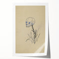 Grunge Wall Art | Vintage Skull on Stick Sketch | Abstract Grunge Print