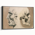 Grunge Aesthetic Art: Vintage Skull & Anatomy Grunge Wall Art on Canvas