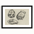 Grunge Aesthetic Art Abstract Hand Sketch Grunge Canvas Print for Decor