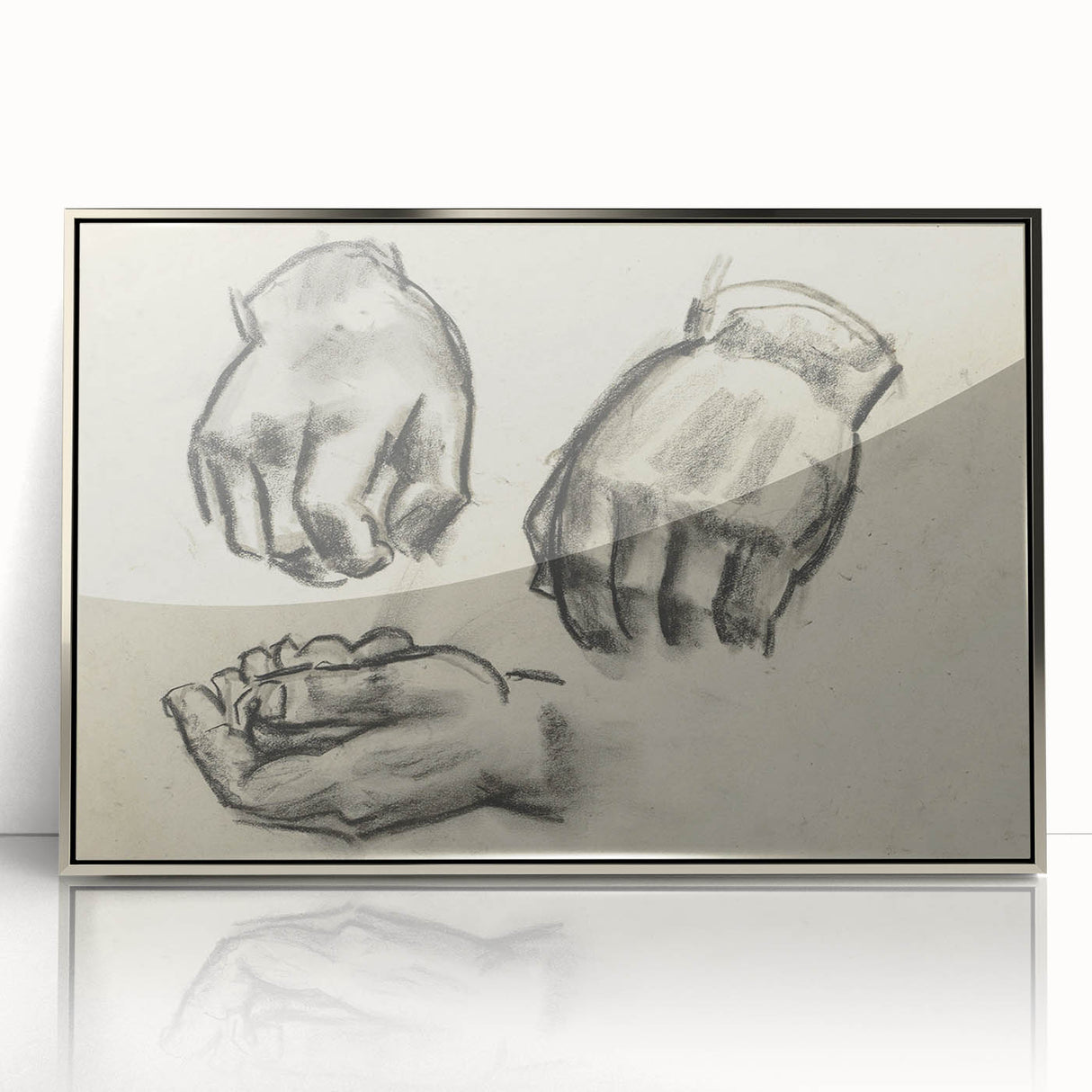 Grunge Aesthetic Art Abstract Hand Sketch Grunge Canvas Print for Decor