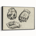 Grunge Aesthetic Art Abstract Hand Sketch Grunge Canvas Print for Decor