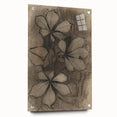 Grunge Wall Art - Floral Charcoal Sketch Grunge Canvas Print for Decor