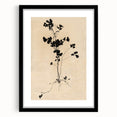 Abstract Grunge Wall Art - Vintage Plant Silhouette Grunge Canvas Print