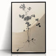 Abstract Grunge Wall Art - Vintage Plant Silhouette Grunge Canvas Print